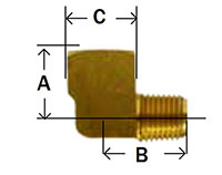 Brass 90 Degree Street Elbow - Regular